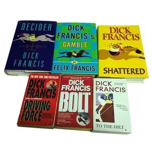 Dick Francis Book Lot‎ (5) Hardcover Paperback Dust Jackets Shattered Decider